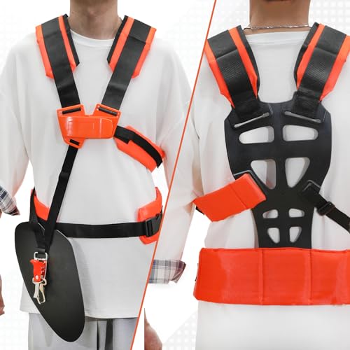 Viabrico Universal Strimmer Harness, Adjustable Padded Double Harness Strap for Strimmer and Strimmer