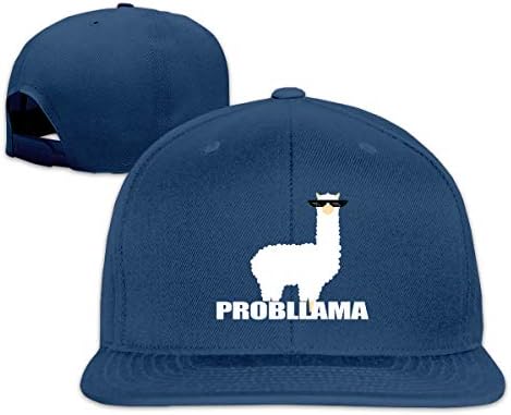 No Probllama Animal Always Be A Llama Funny Unisex Cotton Flat Brim Hip Hop Caps Baseball Adjustable