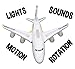 Hoovy Boeing 747 Model Airplane Toy for Kids Electric Airplane with Lights and Sounds Bump and Move Big Airplane for Kids 2 3 4 5 6 7 Years Old