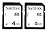 SanDisk 4GB Class 4 SD Card (2 Pack) with BONUS High Speed USB SD/SDXC Card Reader