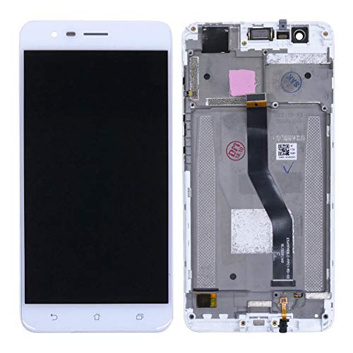 Swark AMOLED Display Compatible with Asus ZenFone 3 Zoom ZE553KL 5.5" Smartphone LCD Touch Screen Digitizer Assembly with Frame (White) + Tools