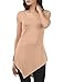 TWINTH Tunic Top Plus Size Shortsleeve Handkerchief Hem Tunics