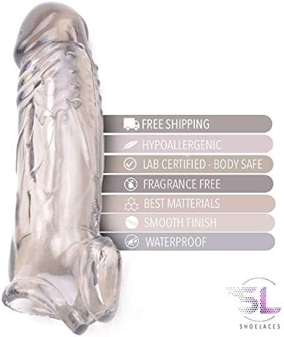 MyronSalesStore 7" Silicone Clear Textured Soft Smooth Stretchy Flexible Sheath Extender Enlarger Sleeve.