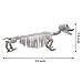 Halloween Decoration 23” Pose-N-Stay Wiener Dog Skeleton Plastic Puppy Bones with Posable Joints for Pose Skeleton Prop Indoor/Outdoor Spooky Scene Party Favors Décor.
