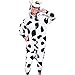 Silver Lilly Plush One Piece Cow Animal Cosplay Costume - Unisex Adult Pajamas