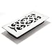 Accord APFRWHV410 Plastic Floor Register with Victorian Design, 4-Inch x 10-Inch(Duct Opening Measurements), White Finish