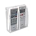 Wall Mount Control Holder for Remote Control, Phone, Kindle,Other Gadget Oziral Tidy Organizer with Double Slot Clear Acrylic High Hardness and Transparency