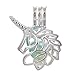 10pcs Silver Unicorn Pearl Cage Beads Cage Locket Pendant DIY Jewelry Making Supplies-for Oyster Pearls, Essential Oil Diffuser, Fun Gifts (Unicorn)