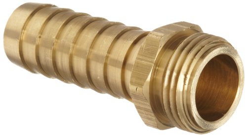 Dixon BLS617 Brass Hose Fitting, Long Shank Coupling, 3/4" GHT Male x 3/4" Hose ID Barbed