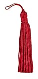Set of 10 Red Chainette Tassel, 3 Inch Long with 1 Inch Loop, Basic Trim Collection Style# RT03 Color: Red - E13