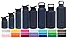Simple Modern 84 Ounce Summit Water Bottle - Stainless Steel Half Gallon Flask +2 Lids - Wide Mouth Double Wall Vacuum Insulated Navy Leakproof -Deep Ocean