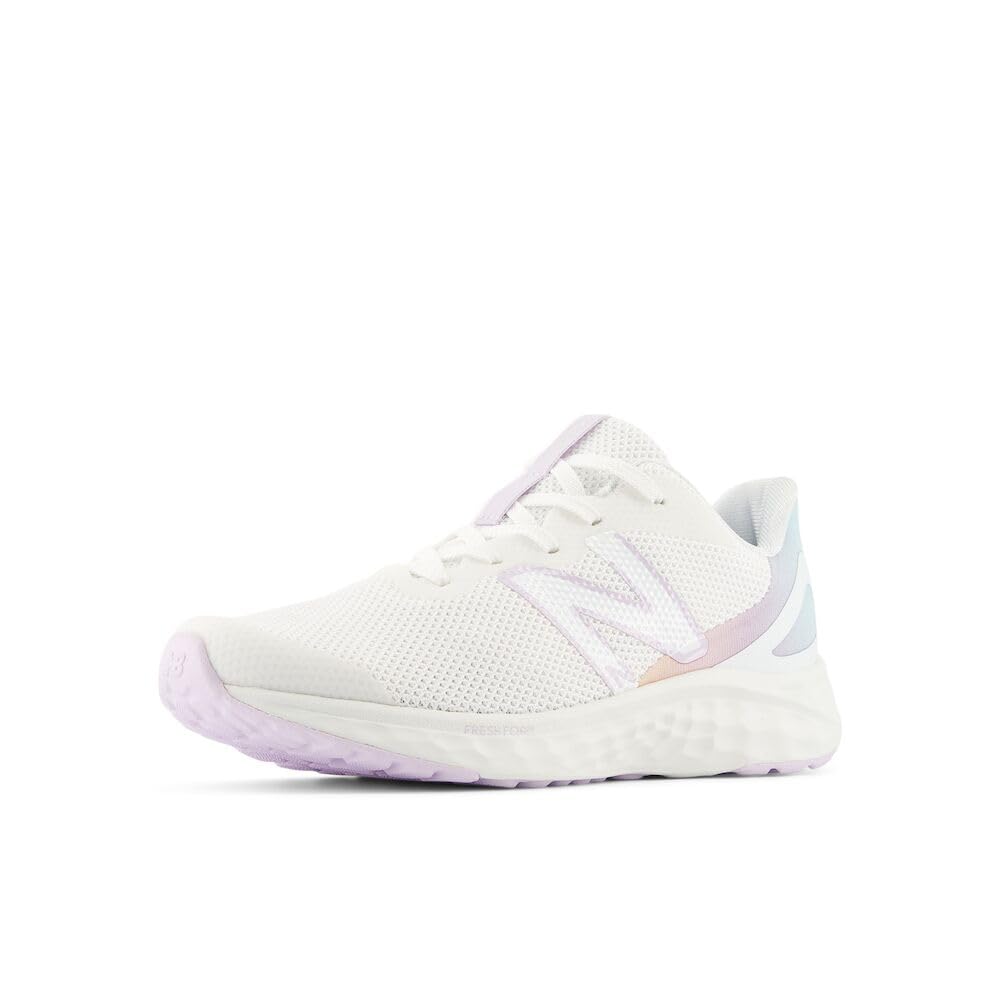 New Balance KIds Arishi Fresh Foam v4 Sneaker, WHITE/TARO, 6 XW Big Kid (8-12 Years) Image