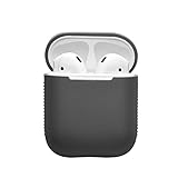 EloBeth for PodSkinz AirPods Case Protective Silicone Cover, AirPods Cover and Skins Shock Proof Protective for Apple Airpods Charging Case (Deep Gray)