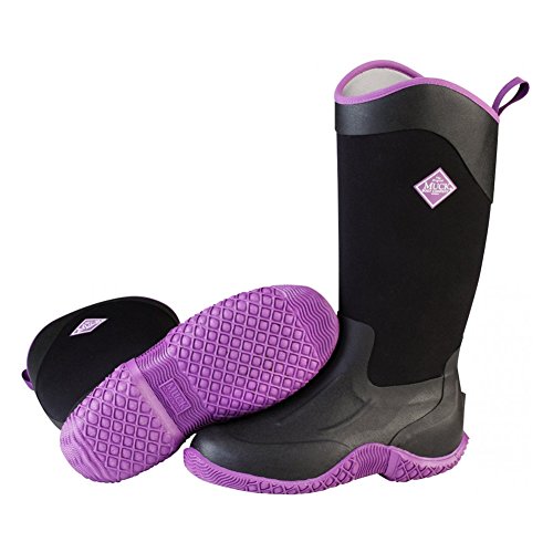 MuckBoots Women's Tack II Tall Equestrian Work Boot, Black/Purple, 7 M US
