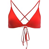Rip Curl Women's Classic Surf Cross Back Bikini Top, Red/Red, S