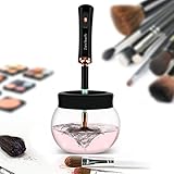 Zoe'Beauty Makeup Brush Cleaner & Dryer Kit Upgraded,The Best Portable Electronic Automatic Makeup Brush Cleaner, Cleans and Dries Makeup Brushes in Seconds(Gold Black)