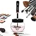 Zoe'Beauty Makeup Brush Cleaner & Dryer Kit Upgraded,The Best Portable Electronic Automatic Makeup Brush Cleaner, Cleans and Dries Makeup Brushes in Seconds(Gold Black)