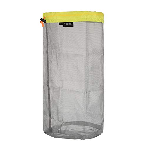 Yundxi Mesh Nylon Storage Bag Ultra Stuff Sacks Lightweight Bags Set with Drawstring for Camping Travel Hiking Surviving Outdoor Sports