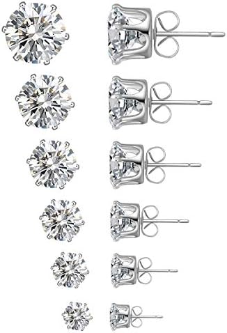 6 Pairs Stud Earrings Set