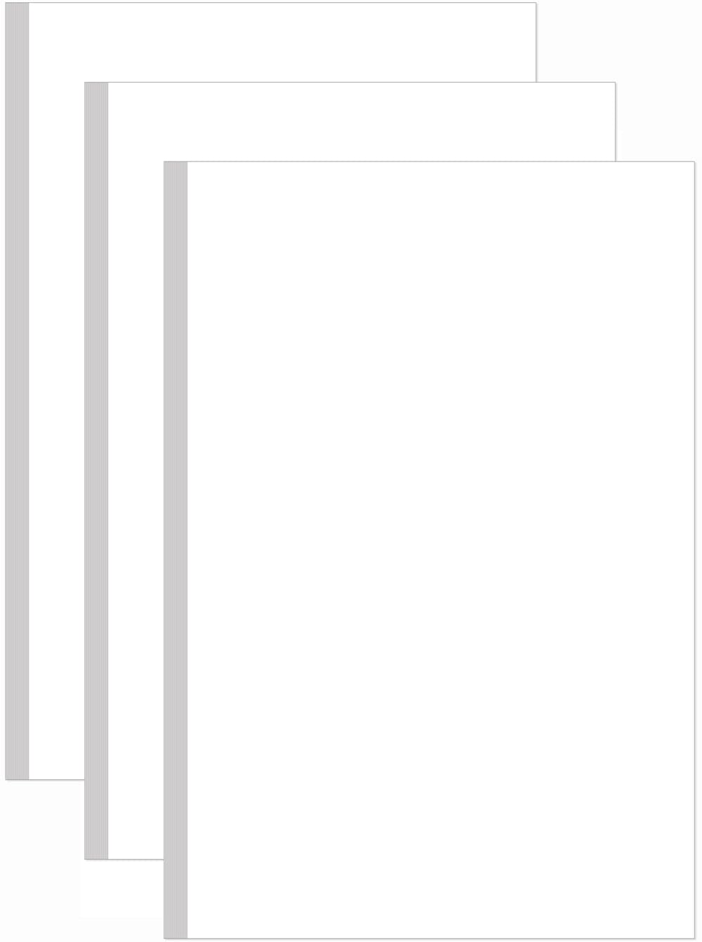 Photo 1 of (3-Pack) 11" x 17" Blank Print Paper, 135Sheets/270Pages Blank Loose-Leaf Paper, Ledger Size Printing in Office, 100gsm Blank Paper