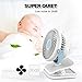 Battery Operated Clip on Fan Mini Desk Fan with 4 Speeds, 360 Degree Rotation for Baby Stroller, Table, Office, Camping, Dorm