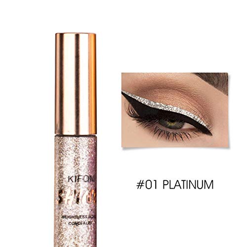 Shimmer Glitter Eyes Liner Shouhengda Long-lasting Metallic Sparkling Glitter Liquid Eyeliner Party Makeup Eye Liner