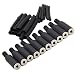Ancable Replacement 10-Pack Stereo Female Jack 3 Pole TRS 1/8" 3.5mm Solder Type DIY Audio Cable Connector with Shrinkle Tube for Repair Headphone Earphone Headset