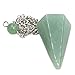 Amandastone Natural Aventurine 12 Facet Crystal Hexagonal Pointed Reiki Chakra Pendant Pendulum