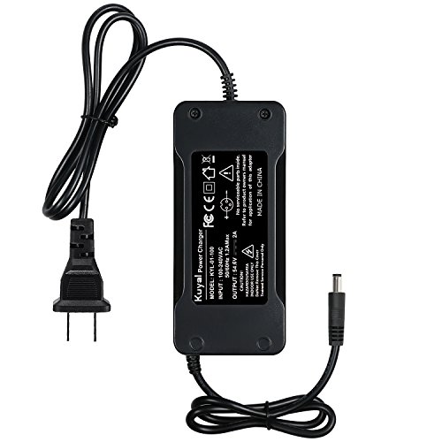 Kuyal 48V Lithium Batteries Pack Charger with Output 54.6V 2A, Charging Moped Scooter, Electric Bicycle & Motorcycles Adaptor, with 5.5X2.1 mm Connector