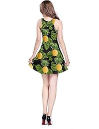 CowCow vestido de verano sin mangas con diseño de tucanes o frutas tropicales para la playa de estilo hawaiano para mujer, talla de XS a 5XL