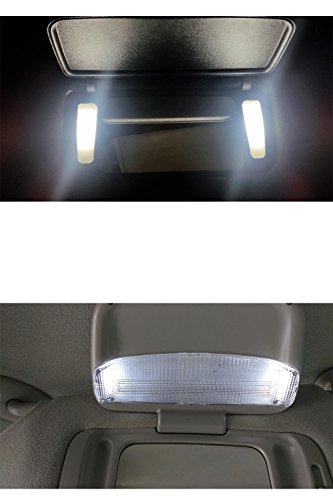 AMAZENAR 20-Pack 50 Lumens Xenon White 28MM(1.1") - 31MM(1.25") 12V LED Festoon Light 5050 3-SMD Sun Visor Vanity Mirror LED Bulbs for Vehicle 6615F 6614F 3021 3022 3175 T-2 SF6/6 (White)