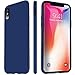 VANMASS iPhone X Case Matte Finish Flexible Soft Gel TPU Sleek Cover Shell Thin Slim Fit Apple Original Natural Touch Apple iPhone X - Dark Blue