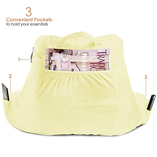 Nestl Reading Pillow Covers, (Cover ONLY) Small Bed Rest Pillow with Arms Cover TV and Reading