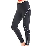 4ucycling Lambda Women's Black Foam Gel Padded Spring/Summer Cycling Compression Pants Tights