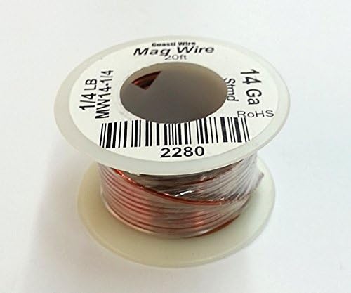 14AWG Solid Insulated Magnet Wire - 1/4 Pound Roll by GPW