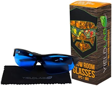 Yield Lab Grow Room Safety Glasses for HPS/MH โ UVA/UVB/IR Protection โ Hydroponic, Aeroponic, Horticulture Growing Equipment
