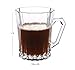 Bezrat Luxury Cappuccino Glass Coffee Tea Cups with Handle [Set of 6] Tempered Glass Espresso Cups - Latte Mugs 9 Ounces Espresso Cappuccino