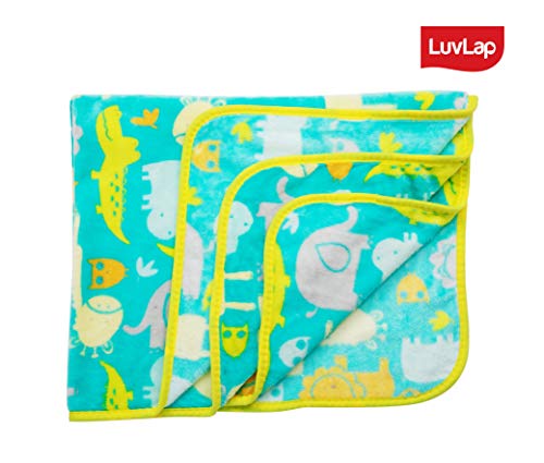 Luvlap Newborn Baby Soft Swaddling Blanket, Turquoise Jungle (80cm x 100cm)