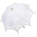 Remedios Lace Parasol Umbrella for Flower Girls Kids Photo Decoration White