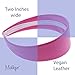 2 Inch Wide Leather Like Headband Solid Hair band for Women and Girls - Hot Pink