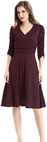 IGoblin Womens Sexy Deep V Low 3/4 Sleeve Long dresses