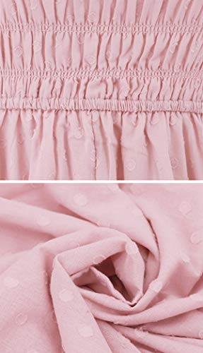 R.Vivimos Women Summer Half Sleeve Cotton Ruffled Vintage Elegant Backless A Line Flowy Long Dresses - Image 8