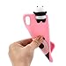 iPhone X Case, Umiko(TM) 3D Cartoon Animals So Cute Lovely We Bare Bears Panda Grizzly Soft Silicone Case Cover for Apple iPhone X iPhone 10 (2017) Girls, Pink