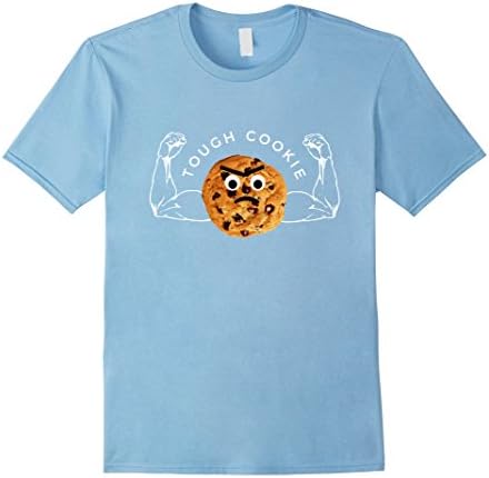 Mens Funny Tough Cookie Tshirt Small Baby Blue