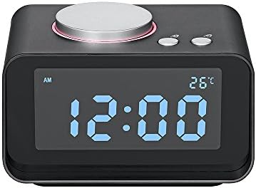 BAIVON Digital Alarm Clock Radio, FM Radio Alarm Clock, USB Charging Alarm Clock, Snooze, AUX in, LCD Digit Display with Dimmer, Night Light, Phone Charger with Dual USB Charging Ports