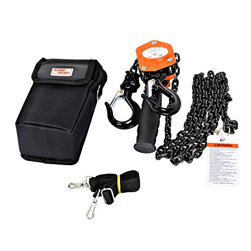 SuperHandy Manual Chain Hoist Come Along 1/4 Ton 550Lbs Capacity 5' Foot Lift 2 Heavy Duty Hooks Commercial Grade Steel Construction Building Garages Warehouse Automotive Machinery - Image 3