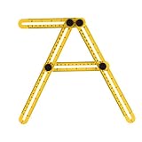 LIVEHITOP Angleizer Template Tool - Measures All Forms And Angles, General Multi Angle Measuring Ruler for Handymen Builders Craftsmen