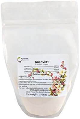Dolomite Lime Powder 11.8% Magnesium and 22.7% Calcium For Worm Bin Garden 1 LB