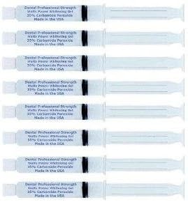 8 Large 10ml Professional 36% Teeth Whitening Gels - Optimized Formula By White Smile- 80ml