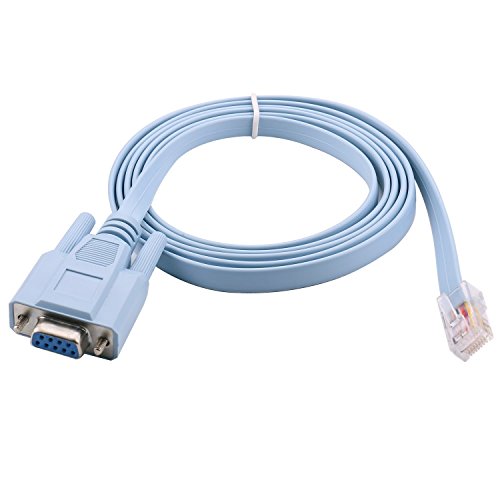 RJ45 to DB9 Console Cable, NEORTX 1.5m Network RJ45 to RS232 COM Port Serial DB9 Female Router Console Adapter Cable for Cisco Router Switch Line Card